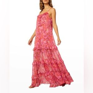 MISA Los Angeles pink maxi sleeveless Magdalena dress size size XS